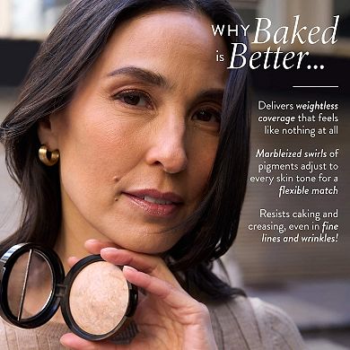 Balance and Brighten Color Correcting Baked Powder Foundation + Kabuki Brush