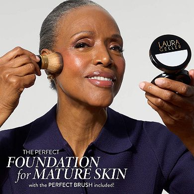 Balance and Brighten Color Correcting Baked Powder Foundation + Kabuki Brush