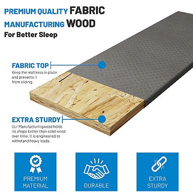 Continental Sleep, Heavy Duty Sleeper Sofa Support Board, 48" x 35.5" Wood Base to Fix Sagging Seats