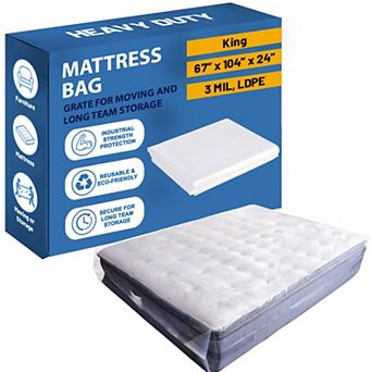 Continental Sleep, Mattress Bag for Moving & Storage, Heavy-Duty Mattress-Protector Cover