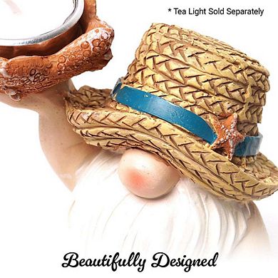 G128 7 Inch Summer Coastal Gnome Figurine Ocean Beach Statue