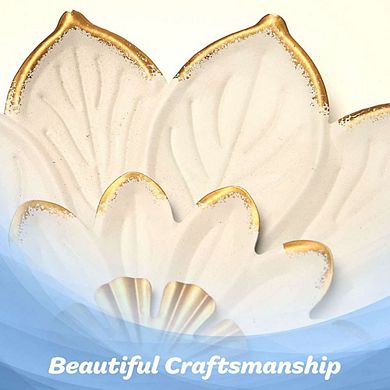 G128 9 IN Metal Daisy-Style Elegant Flower Wall Hanging Art