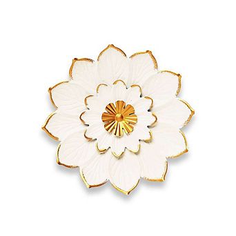 G128 9 in Metal Daisy-Style Elegant Flower Wall Hanging Art
