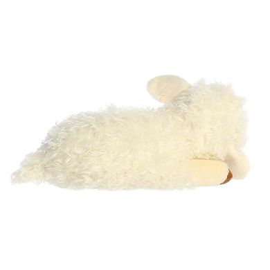 Aurora Medium White Realistic Stuffed Animal 10" Sleepy Lamb Miyoni