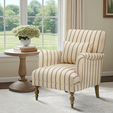 Martha Stewart Amanda Striped Accent Arm Chair