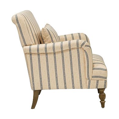 Martha Stewart Amanda Striped Accent Arm Chair