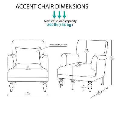 Martha Stewart Amanda Striped Accent Arm Chair