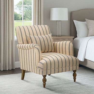 Martha Stewart Amanda Striped Accent Arm Chair