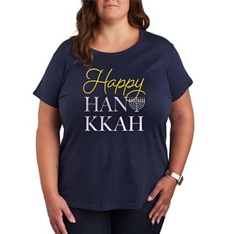 Plus Size Happy Hanukkah Graphic Tee