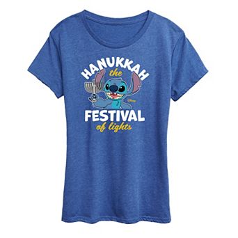 Women's Disney's Lilo & Stitch Festival Of Lights Graphic Tee