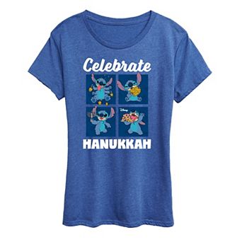 Women's Disney's Lilo & Stitch Celebrate Hanukkah Graphic Tee