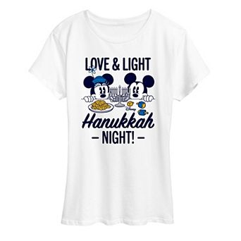 Women's Disney Love & Light Hanukkah Night Graphic Tee