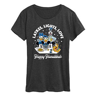 Women's Disney Latkes, Lights, Love Graphic Tee
