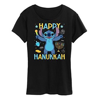 Women's Disney's Lilo & Stitch Happy Hanukkah Stitch Graphic Tee