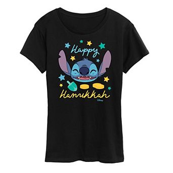 Women's Disney's Lilo & Stitch Happy Hanukkah Stitch Graphic Tee