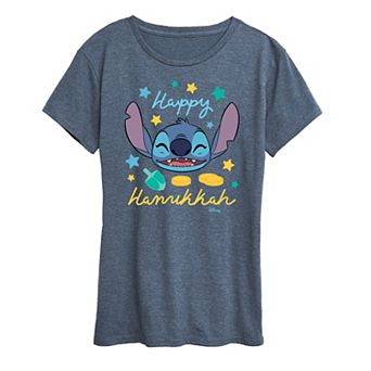 Women's Disney's Lilo & Stitch Happy Hanukkah Stitch Graphic Tee