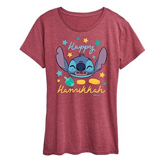 Women's Disney's Lilo & Stitch Happy Hanukkah Stitch Graphic Tee