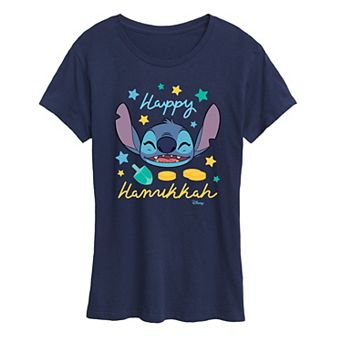 Women's Disney's Lilo & Stitch Happy Hanukkah Stitch Graphic Tee