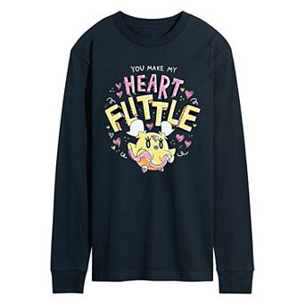 Men's Pokémon You Make My Heart Flittle Long Sleeve Graphic Tee