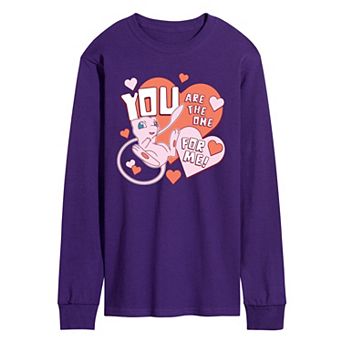 Men's Pokémon Mew You Are The One For Me Long Sleeve Graphic Tee