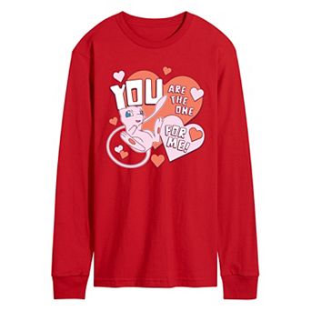 Men's Pokémon Mew You Are The One For Me Long Sleeve Graphic Tee