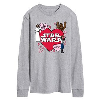 Men's Star Wars Valentine's Day Sketch Long Sleeve Graphic Tee