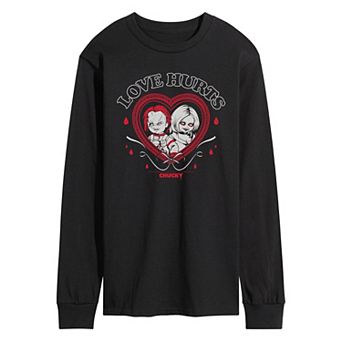 Men's Chucky Love Hurts Long Sleeve Graphic Tee