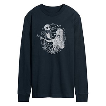 Men's Disney's The Nightmare Before Christmas Jack & Sally Long Sleeve Graphic Tee