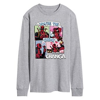 Men's Deadpool You're The Chimi To My Changa Long Sleeve Graphic Tee