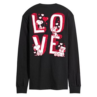 Men's Peanuts Snoopy's Siblings Love Long Sleeve Graphic Tee