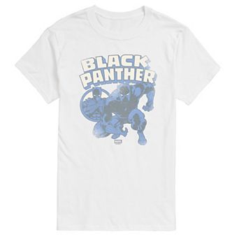 Men's Black Panther Logo Distressed Graphic Tee