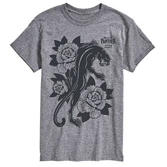 Men's Black Panther Floral Graphic Tee