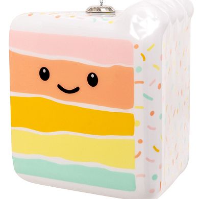 Rainbow Slice of Cake Shatterproof Hallmark Christmas Ornament