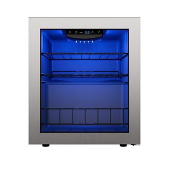 Ca'Lefort Wine Refrigerator Cooler, 12 Bottle Mini Wine Fridge Freestanding with Glass Door