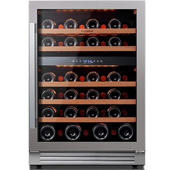 24 inch 46-Bottle Wine Cooler Refrigerator Fridge , Dual Zone