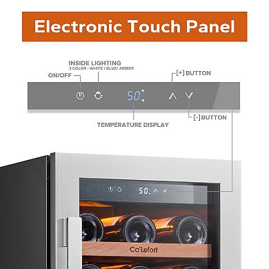 Ca'Lefort 15 inch Wine Cooler Refrigerator Fridge 33 Bottles