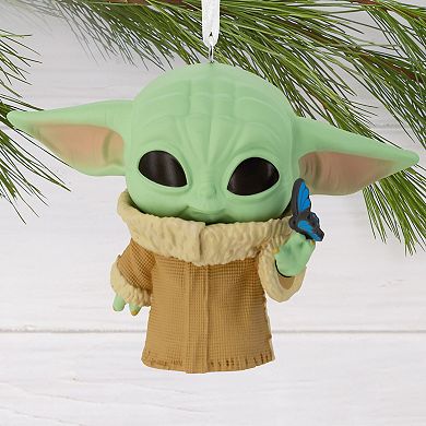 Star Wars: The Mandalorian Grogu With Butterfly Funko POP! Hallmark Christmas Ornament