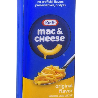 Kraft Mac & Cheese Box Shatterproof Hallmark Christmas Ornament