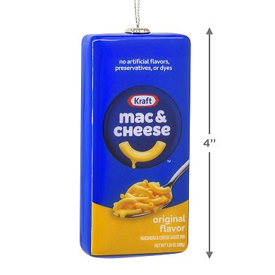 Kraft Mac & Cheese Box Shatterproof Hallmark Christmas Ornament