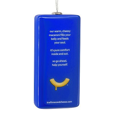 Kraft Mac & Cheese Box Shatterproof Hallmark Christmas Ornament