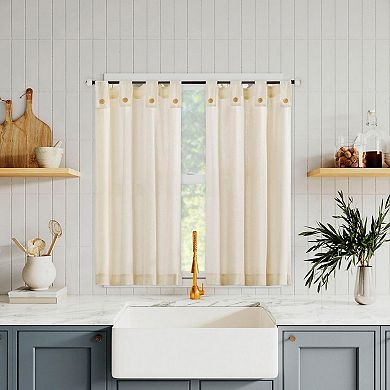 BrylaneHome Wythe Tiered Pair Valance Collection