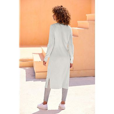 Lascana Women's Long Open Front Cardigan