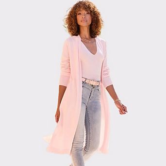 Lascana Women's Long Open Front Cardigan