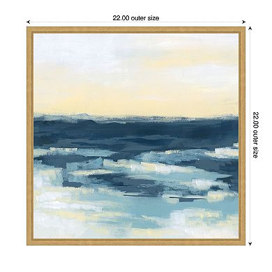 Golden Surf I by June Erica Vess Framed Canvas Wall Art Print