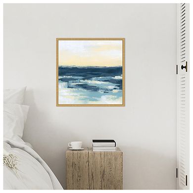Golden Surf I by June Erica Vess Framed Canvas Wall Art Print