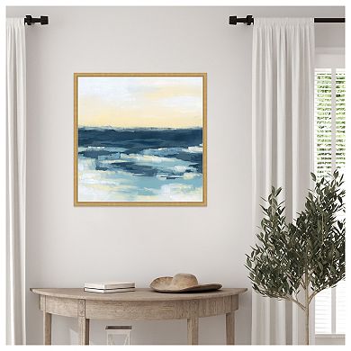Golden Surf I by June Erica Vess Framed Canvas Wall Art Print