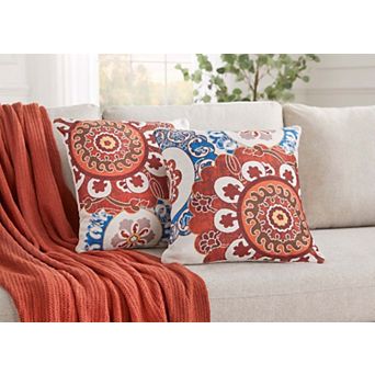 BrylaneHome Printed Fall Pillows, Set Of 2