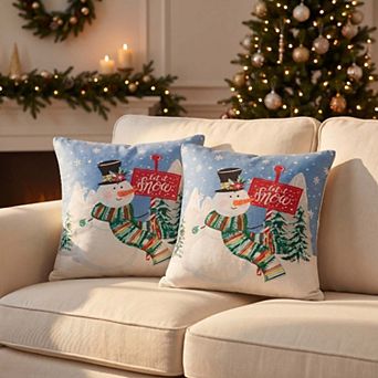BrylaneHome Set Of 2 Decorative Pillows, 20"" X 20""