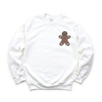 Embroidered Gingerbread Man - Women's Graphic Sweatshirt