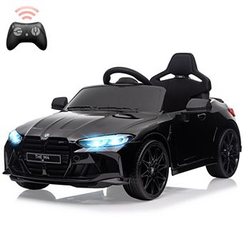 12V Licensed BMW M4 Kids Ride On Car, Electric Vehicle w/Remote, 3 Speeds, Bluetooth, MP3, Lights